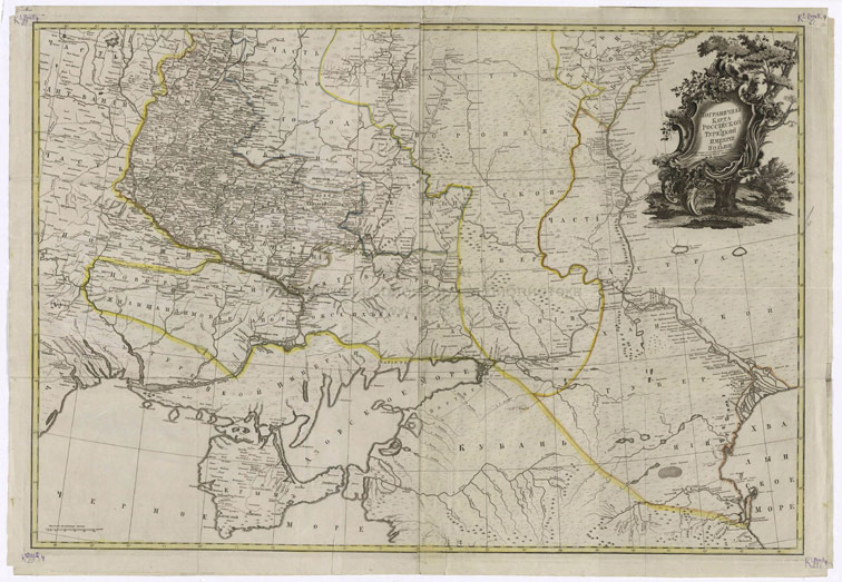 Пограничная карта Российской и Турецкой Империй и Польши