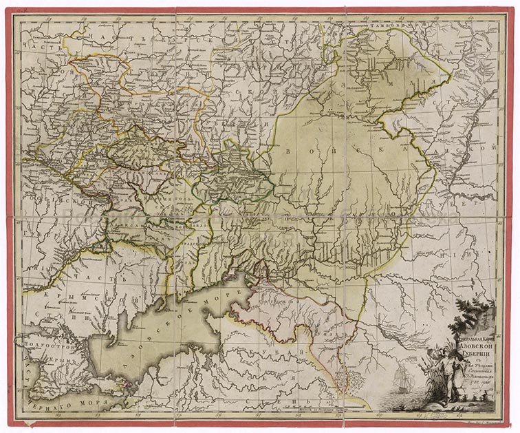 Генеральная карта Азовской губернии 1782 год