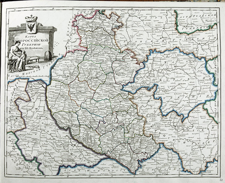 Карта Малороссийской губернии 1800-й год