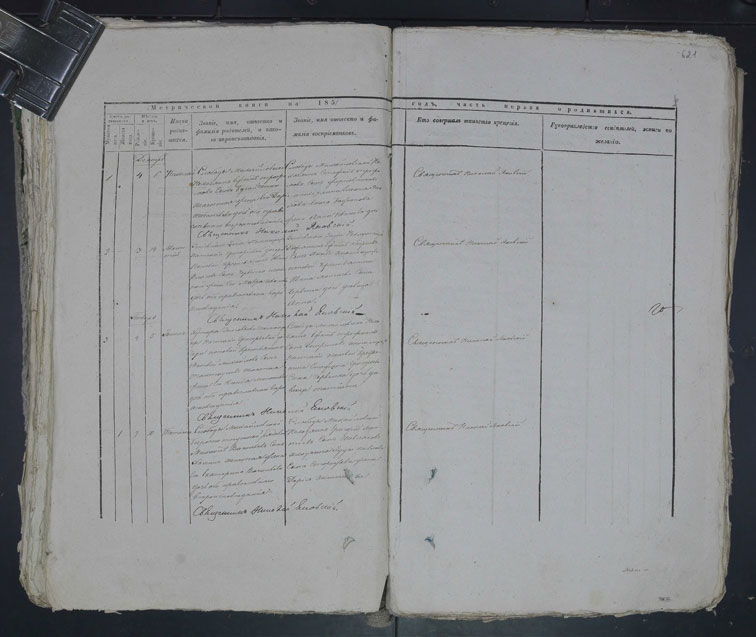 Метрические книги Михайловки за 1851 год