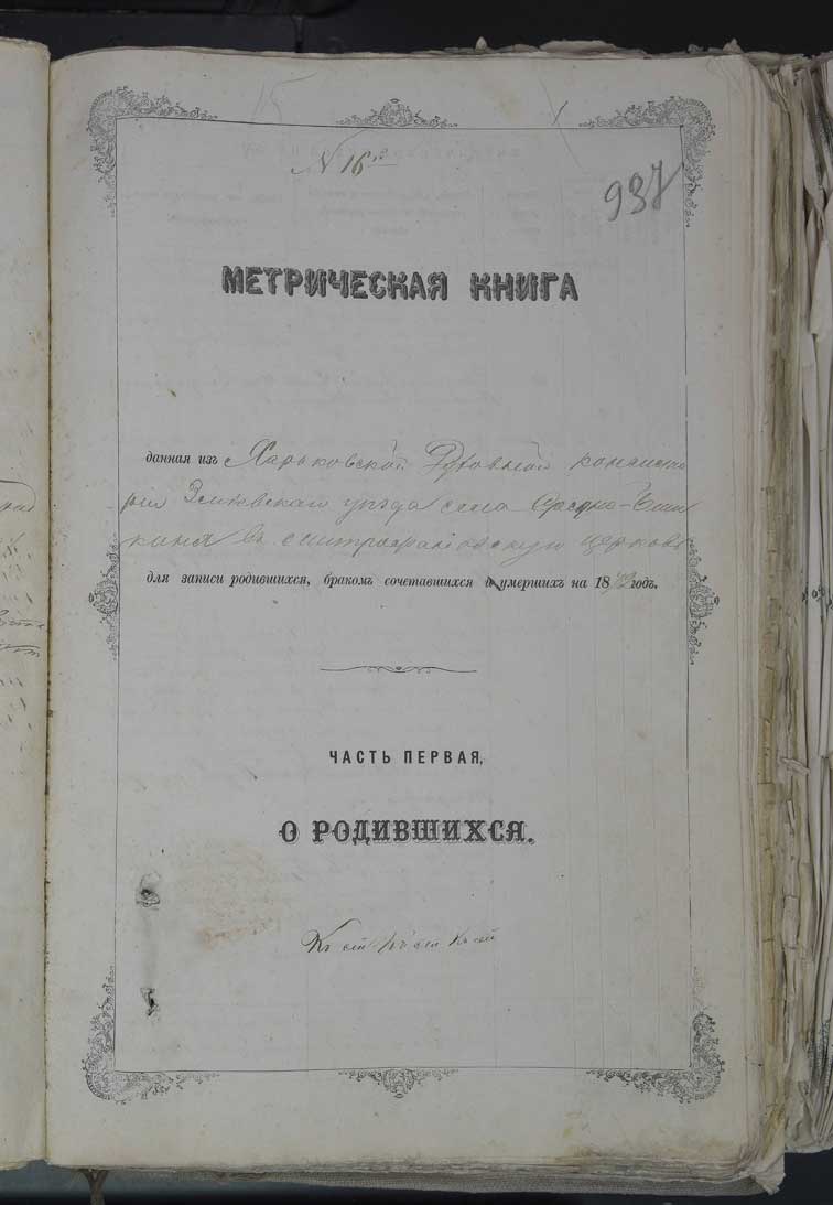 Метрические книги Нижнего Бишкина за 1872 год